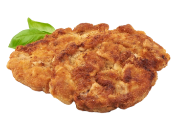 Smažený vepřový řízek z krkovice (tučný), 50g Vepřový mini řízek